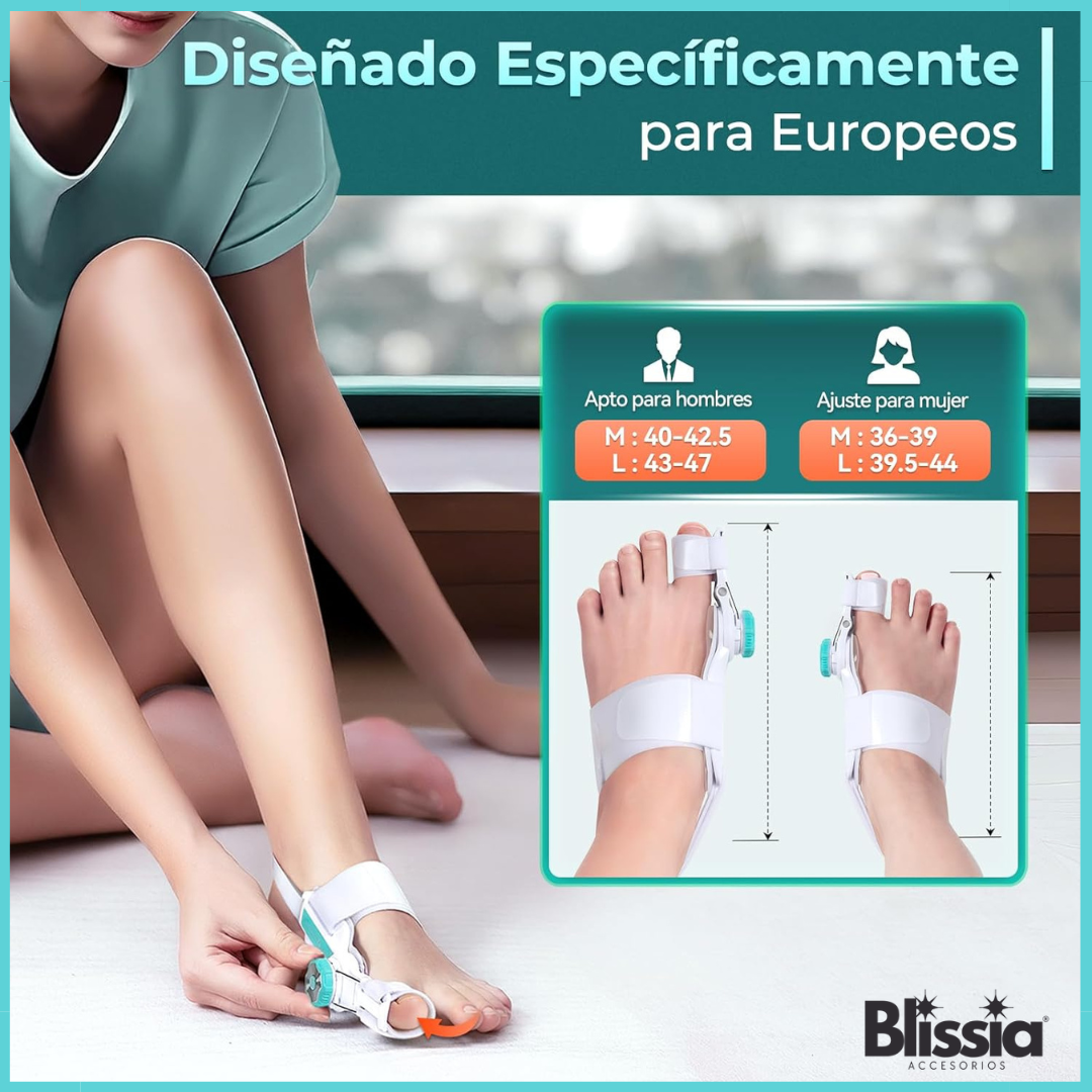 Corrector de Juanetes Ajustable con Botón - Separador de Dedos para Aliviar Presión y Rozaduras en el Pie
