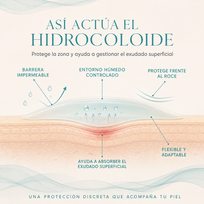 CURAROLL™ – (2 Unidades) Rollo Hidrocoloide Recortable para Granos, Espinillas, Rozaduras, Ampollas y Piel Superficial Irritada
