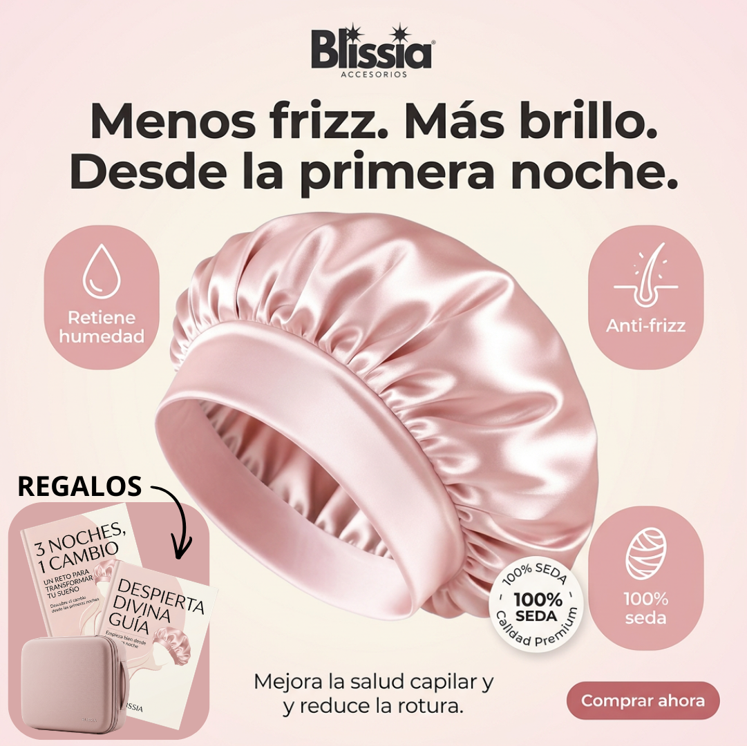 DORMISEDA® - 3 Unidades - Gorros seda 100% Protección del cabello mientras duermes (3x1 Und.)