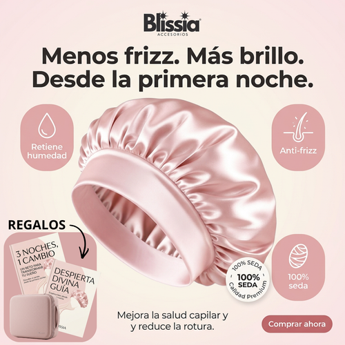 DORMISEDA® - 3 Unidades - Gorros seda 100% Protección del cabello mientras duermes (3x1 Und.)