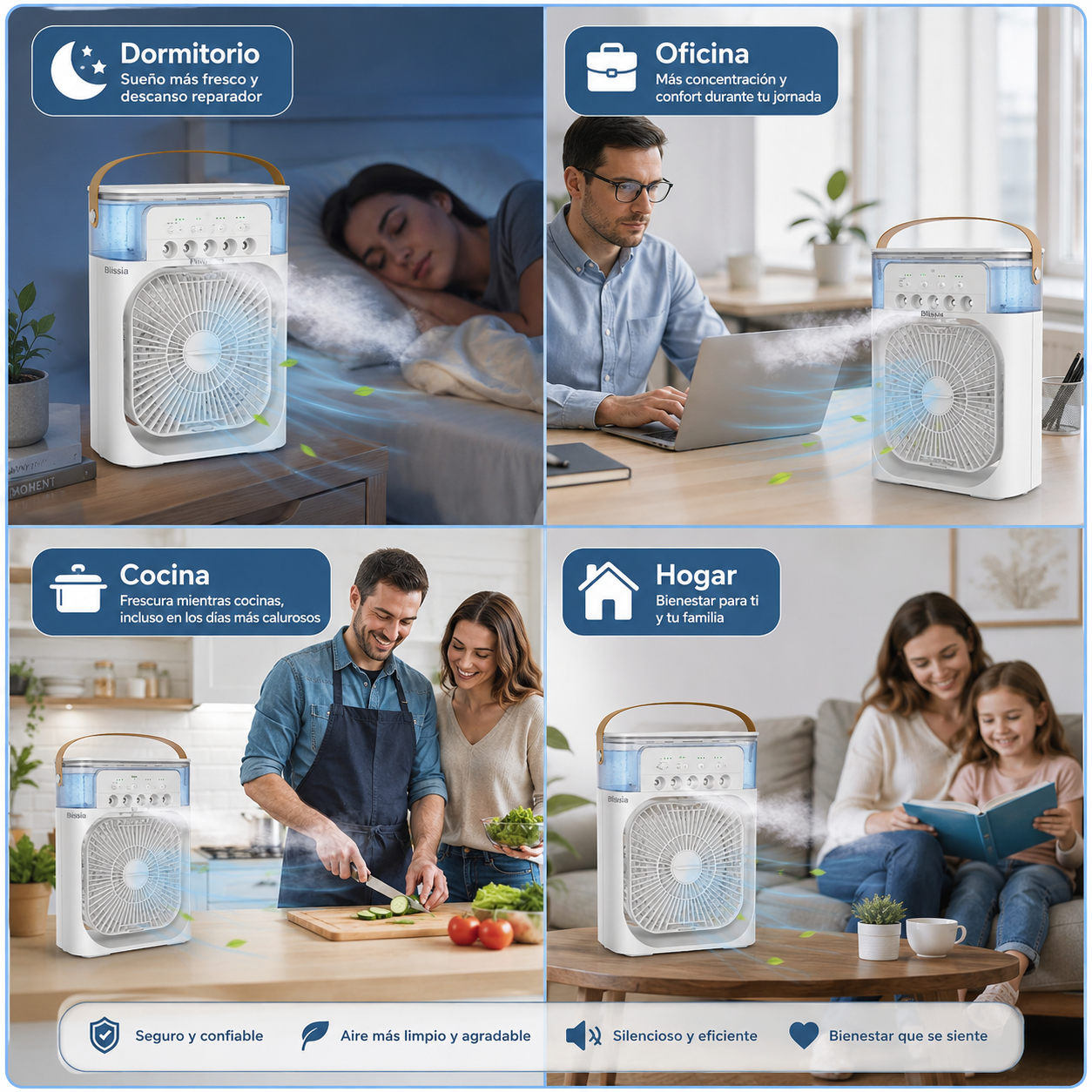 BreezeGo™ - Enfriador portátil 4 en 1 para crear tu zona de frescor personal
