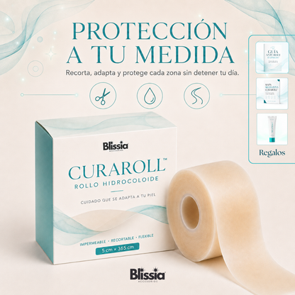 CURAROLL™ – (2 Unidades) Rollo Hidrocoloide Recortable para Granos, Espinillas, Rozaduras, Ampollas y Piel Superficial Irritada